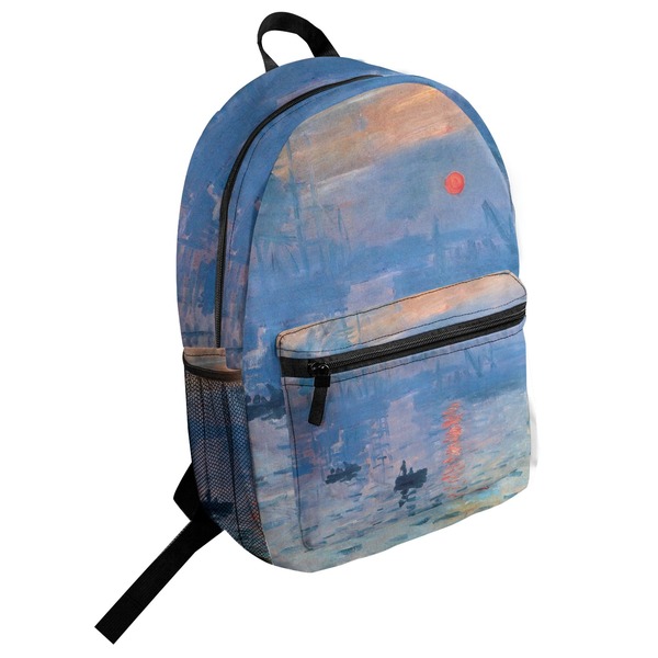 Custom Impression Sunrise by Claude Monet Student Backpack