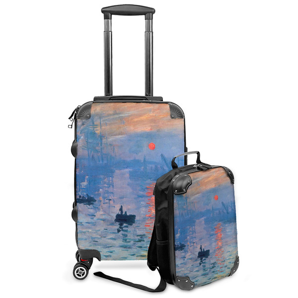 Custom Impression Sunrise by Claude Monet Kids 2-Piece Luggage Set - Suitcase & Backpack
