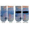 Impression Sunrise by Claude Monet Toddler Ankle Socks - Double Pair - Front and Back - Apvl