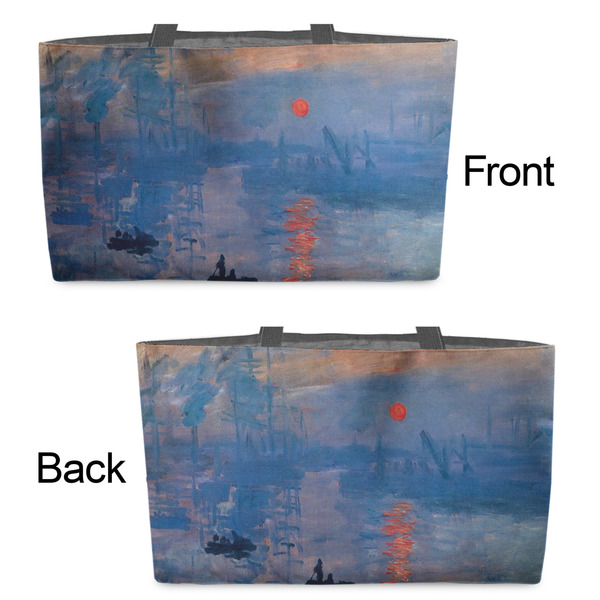Impression Sunrise by Claude Monet Tote w/Black Handles - Front & Back Views