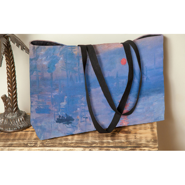Impression Sunrise by Claude Monet Tote w/Black Handles - Lifestyle View