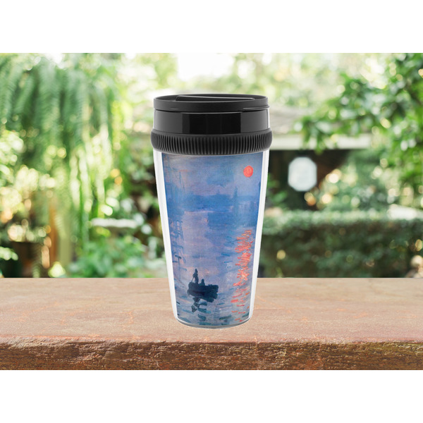 Impression Sunrise by Claude Monet Travel Mug Lifestyle (Personalized)