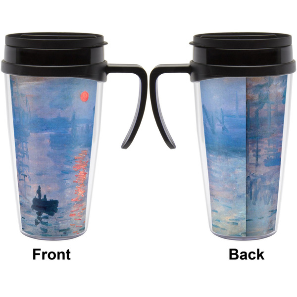 Impression Sunrise by Claude Monet Travel Mug with Black Handle - Approval