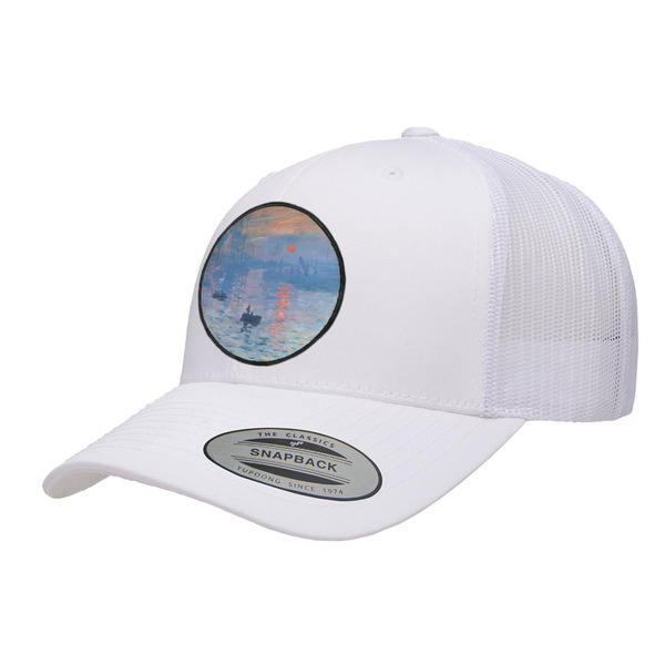 Custom Impression Sunrise by Claude Monet Trucker Hat - White