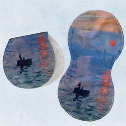 Impression Sunrise by Claude Monet Burp Pads - Velour - Set of 2