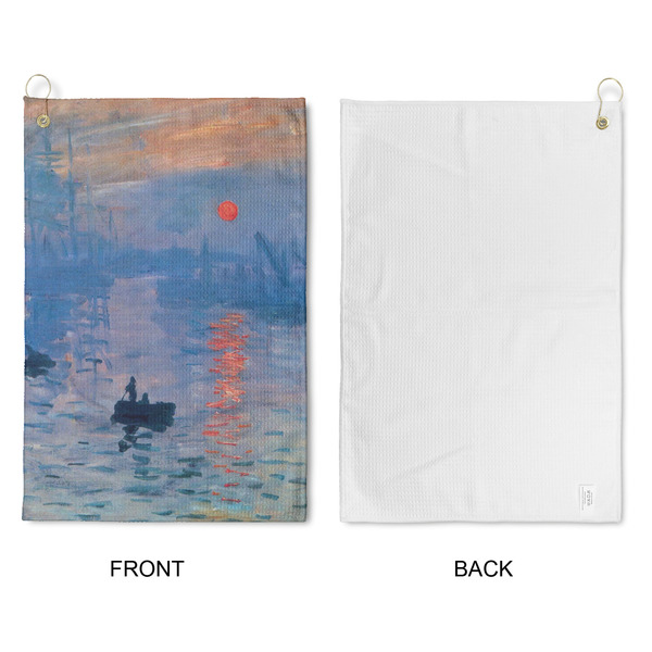 Impression Sunrise by Claude Monet Waffle Weave Golf Towel - Approval