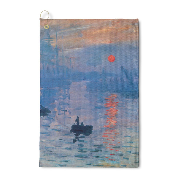 Custom Impression Sunrise by Claude Monet Waffle Weave Golf Towel