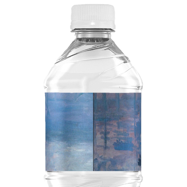 Impression Sunrise by Claude Monet Water Bottle Label - Back View