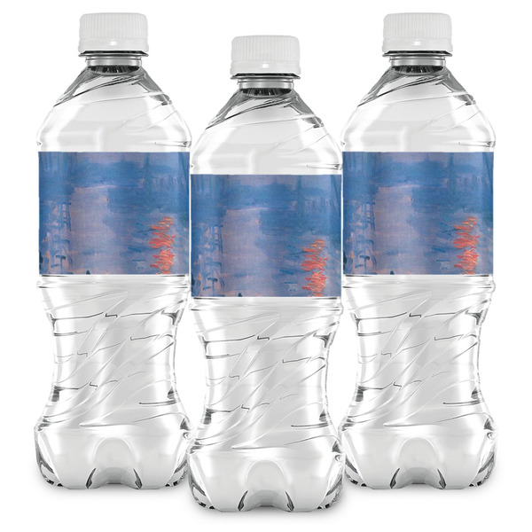 Impression Sunrise by Claude Monet Water Bottle Labels - Front View