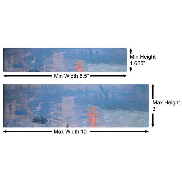 Impression Sunrise by Claude Monet Water Bottle Labels w/ Dimensions