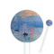 Impression Sunrise by Claude Monet White Plastic 5.5" Stir Stick - Round - Closeup