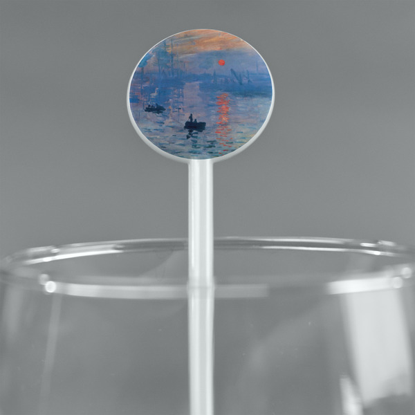 Impression Sunrise by Claude Monet White Plastic 5.5" Stir Stick - Round - Main
