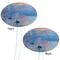 Impression Sunrise by Claude Monet White Plastic 7" Stir Stick - Double Sided - Oval - Front & Back