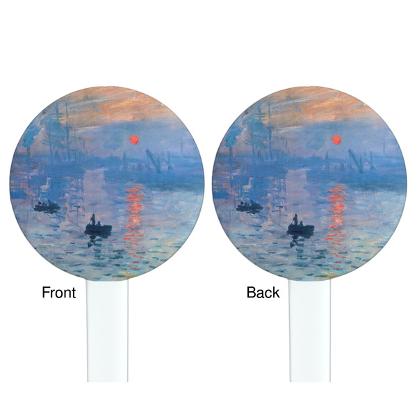 Impression Sunrise by Claude Monet White Plastic 7" Stir Stick - Double Sided - Round - Front & Back