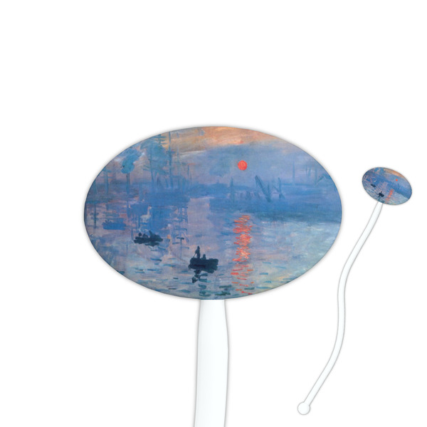 Custom Impression Sunrise by Claude Monet Oval Plastic Stir Sticks