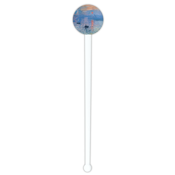 Impression Sunrise by Claude Monet White Plastic 7" Stir Stick - Round - Single Stick