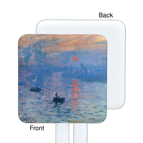 Impression Sunrise by Claude Monet White Plastic Stir Stick - Single Sided - Square - Approval