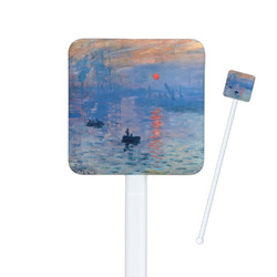 Impression Sunrise by Claude Monet Square Plastic Stir Sticks