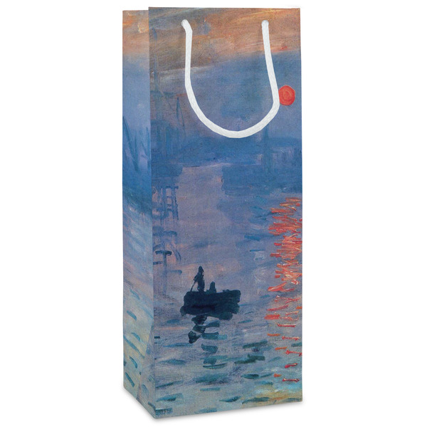 Custom Impression Sunrise by Claude Monet Wine Gift Bags - Gloss
