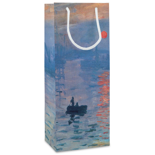 Custom Impression Sunrise by Claude Monet Wine Gift Bags - Matte