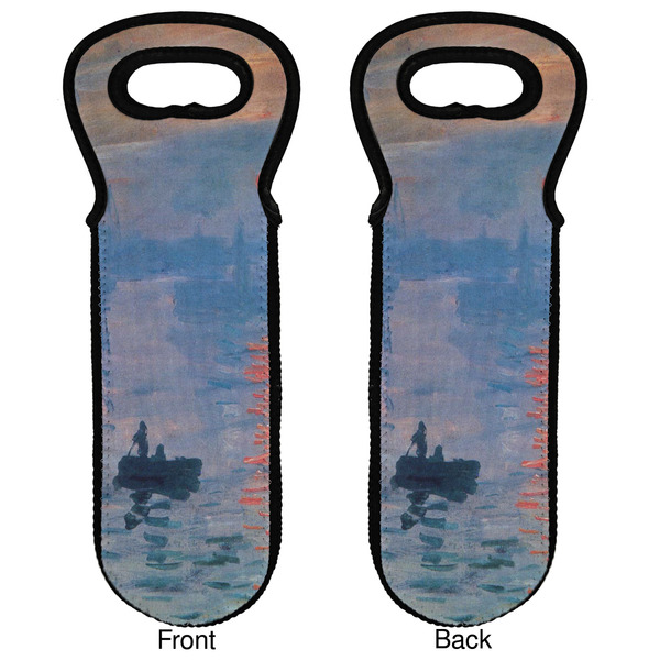 Impression Sunrise by Claude Monet Wine Tote Front & Back