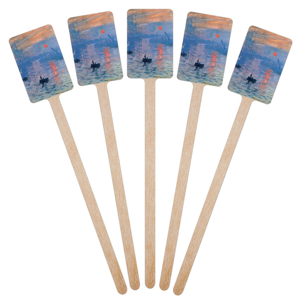 Impression Sunrise by Claude Monet Wooden 6.25" Stir Stick - Rectangular - Fan View