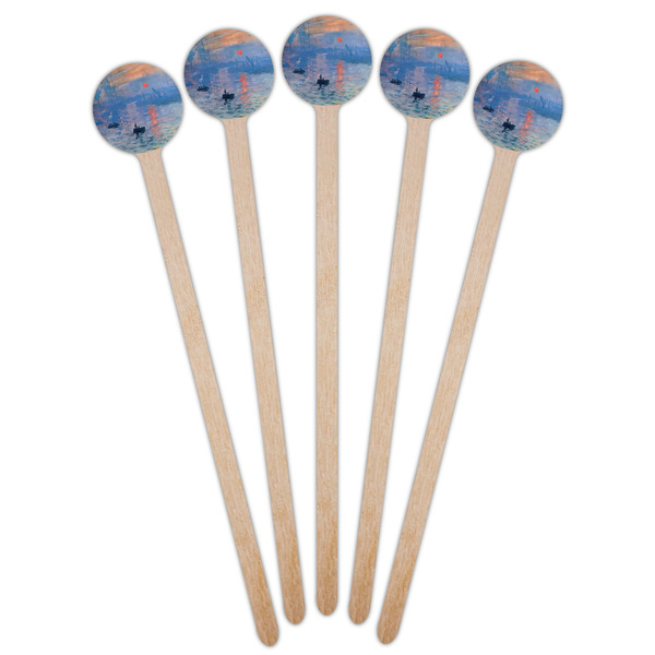 Impression Sunrise by Claude Monet Wooden 6" Stir Stick - Round - Fan View
