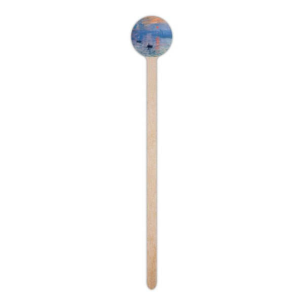 Impression Sunrise by Claude Monet Wooden 6" Stir Stick - Round - Single Stick