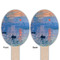 Impression Sunrise by Claude Monet Wooden Food Pick - Oval - Double Sided - Front & Back