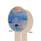 Impression Sunrise by Claude Monet Wooden Food Pick - Oval - Single Sided - Front & Back