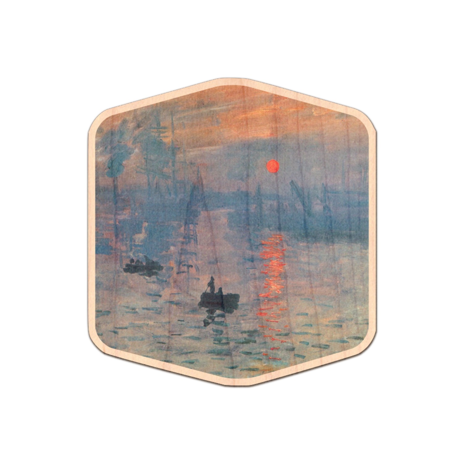Custom Impression Sunrise by Claude Monet Genuine Maple or Cherry Wood ...