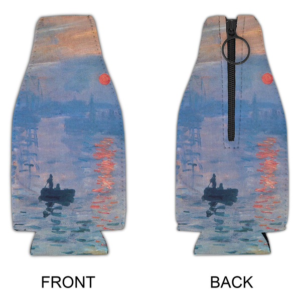 Impression Sunrise by Claude Monet Zipper Bottle Cooler - APPROVAL