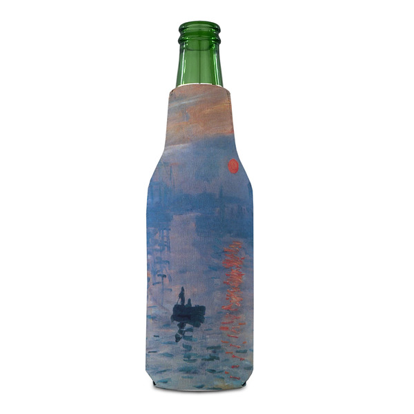 Impression Sunrise by Claude Monet Zipper Bottle Cooler - FRONT (bottle)