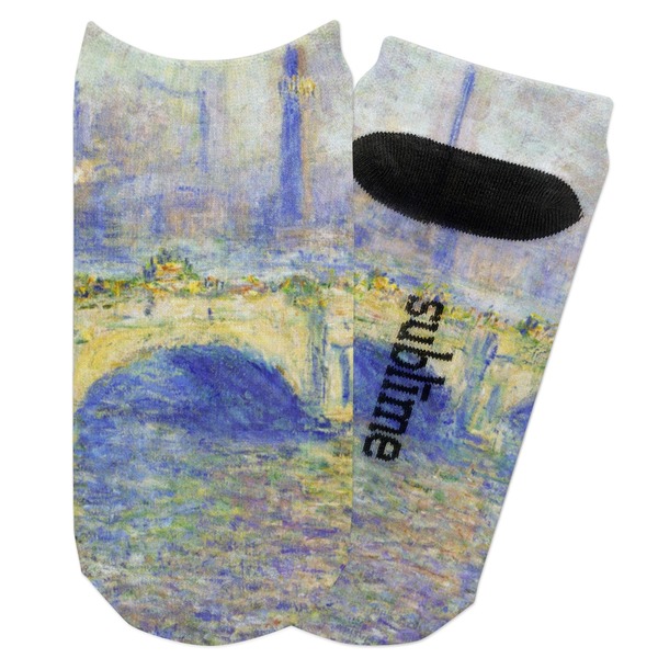 Custom Waterloo Bridge by Claude Monet Adult Ankle Socks