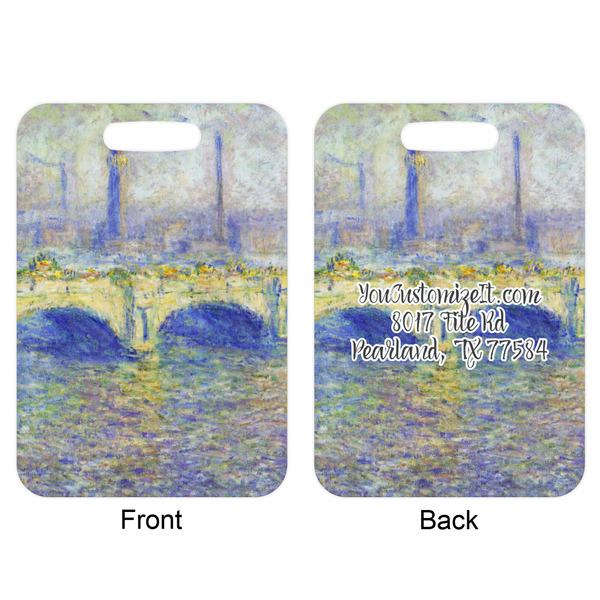 Waterloo Bridge Aluminum Luggage Tag (Front + Back)