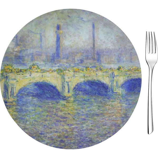 Custom Waterloo Bridge by Claude Monet Glass Appetizer / Dessert Plate 8"