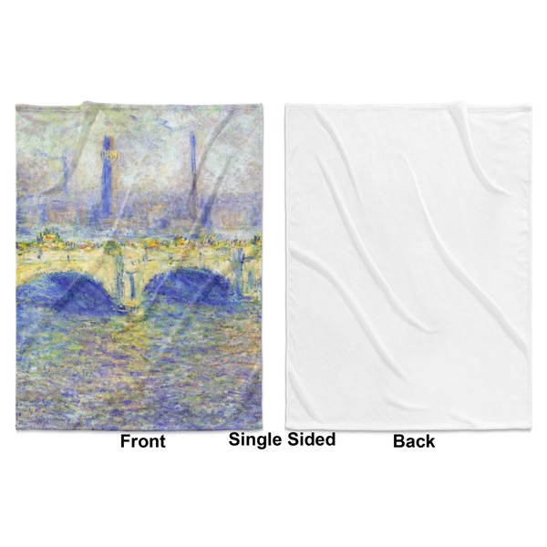 Waterloo Bridge Baby Blanket (Single Sided - Printed Front, White Back)