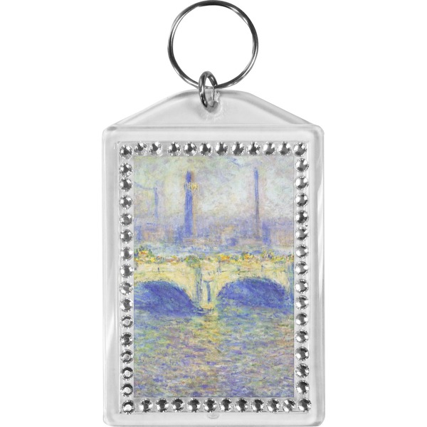 Custom Waterloo Bridge by Claude Monet Bling Keychain