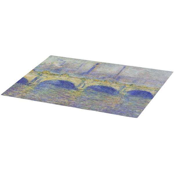 Waterloo Bridge Burlap Placemat (Angle View)