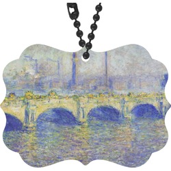 Waterloo Bridge by Claude Monet Rear View Mirror Charm