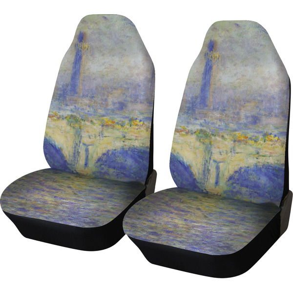 Custom Waterloo Bridge by Claude Monet Car Seat Covers (Set of Two)