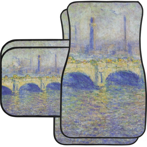 Custom Waterloo Bridge by Claude Monet Car Floor Mats Set - 2 Front & 2 Back