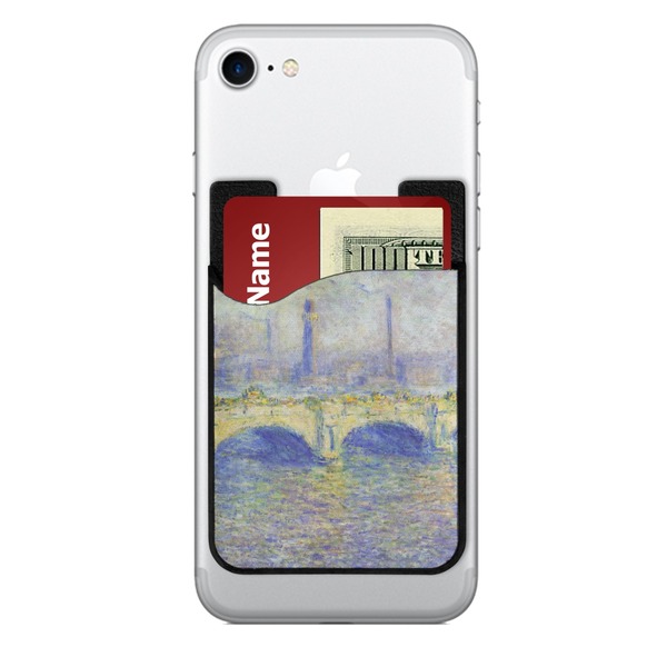 Custom Waterloo Bridge by Claude Monet 2-in-1 Cell Phone Credit Card Holder & Screen Cleaner