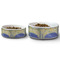 Waterloo Bridge by Claude Monet Ceramic Dog Bowls - Size Comparison