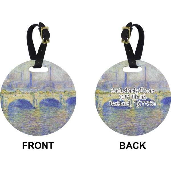 Waterloo Bridge Circle Luggage Tag (Front + Back)