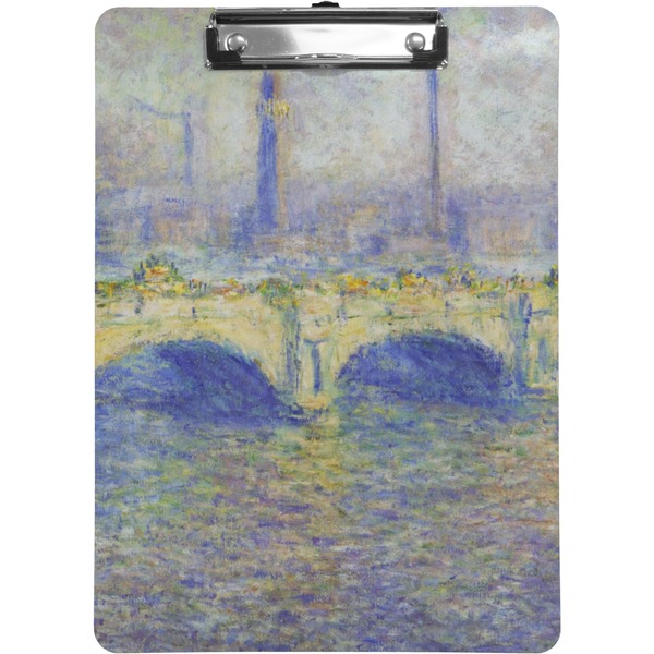 Custom Waterloo Bridge by Claude Monet Clipboard (Letter Size)