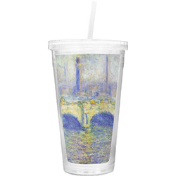 Waterloo Bridge by Claude Monet Double Wall Tumbler with Straw