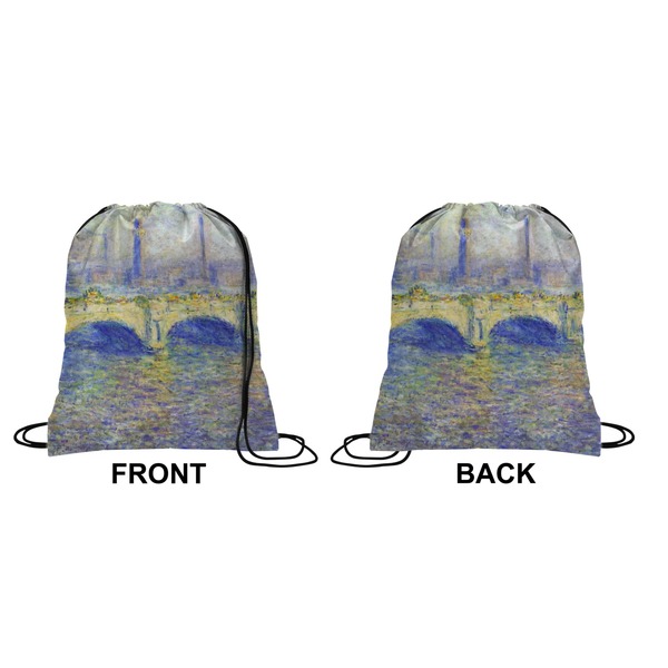Waterloo Bridge Drawstring Backpack Front & Back Medium