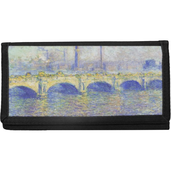 Custom Waterloo Bridge by Claude Monet Canvas Checkbook Cover