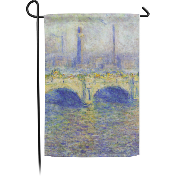 Custom Waterloo Bridge by Claude Monet Small Garden Flag - Single Sided